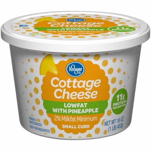 Kroger Low Fat Small Curd Pineapple Cottage Cheese