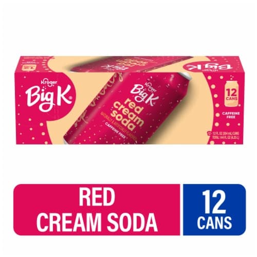 Big K Red Cream Caffeine Free Soda
