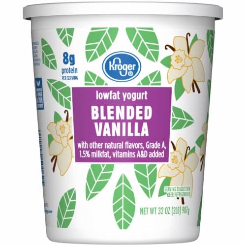 Kroger Vanilla Low Fat Yogurt Tub