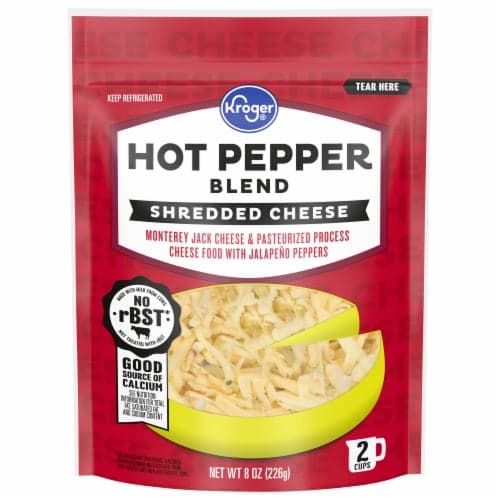 Kroger Shredded Hot Pepper Blend Cheese Bag