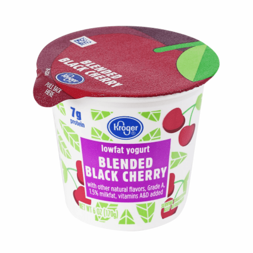 Kroger Blended Black Cherry Lowfat Yogurt