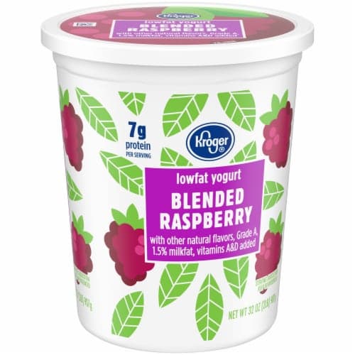 Kroger Blended Raspberry Lowfat Yogurt