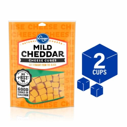 Kroger Mild Cheddar Cubed Cheese