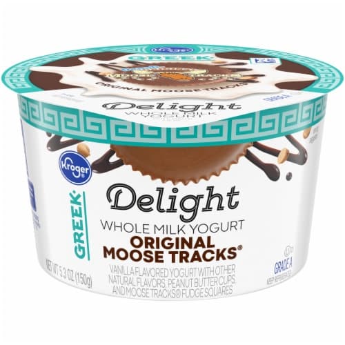 Kroger Delight Original Moose Tracks Whole Milk Greek Yogurt