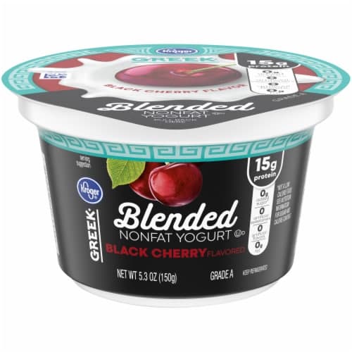 Kroger Blended Black Cherry Flavor Nonfat Greek Yogurt