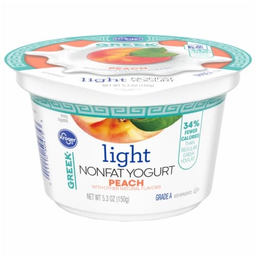 Kroger Peach Light Nonfat Greek Yogurt