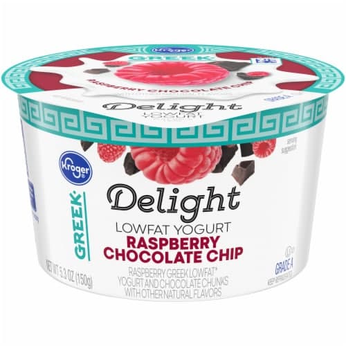 Kroger Delight Raspberry Chocolate Chip Lowfat Greek Yogurt
