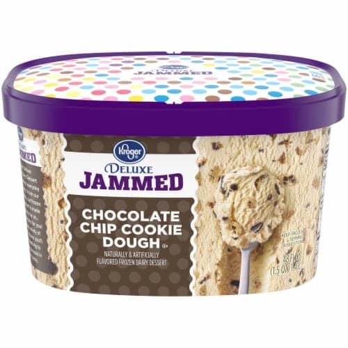 Kroger Jammed Chocolate Chip Cookie Dough Ice Cream Tub