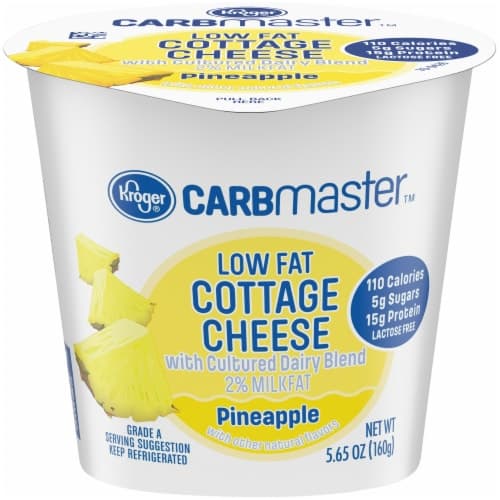 Kroger Carbmaster 2% Low Fat Pineapple Cottage Cheese
