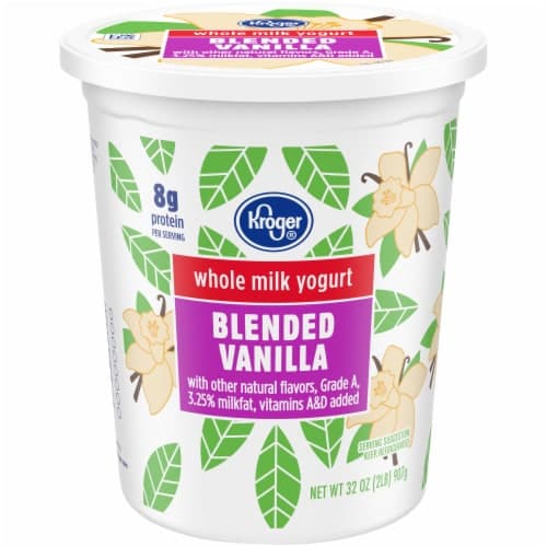 Kroger Whole Milk Blended Vanilla Yogurt