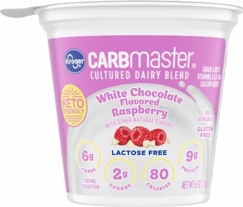 Kroger Carbmaster Cultured Dairy Blend White Chocolate Flavored Raspberry