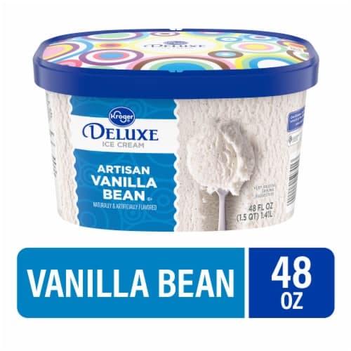 Kroger Deluxe Artisan Vanilla Bean Ice Cream Tub