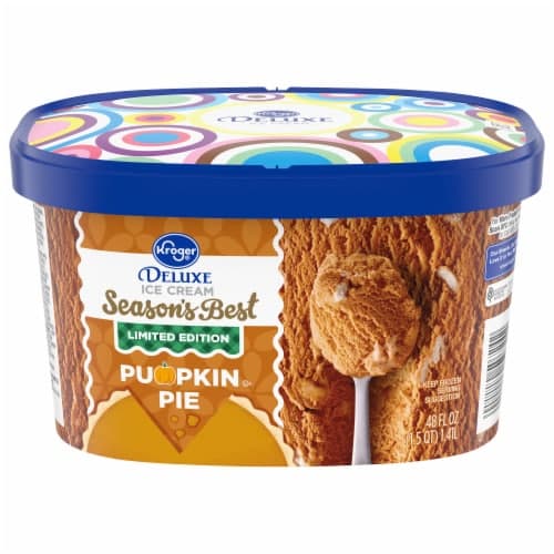 Kroger Deluxe Season'S Best Pumpkin Pie Ice Cream Tub