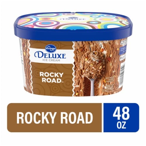 Kroger Deluxe Rocky Road Ice Cream Tub