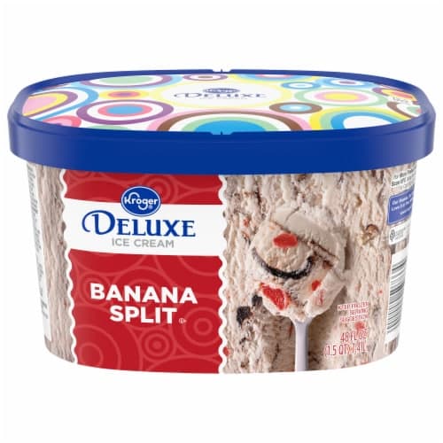 Kroger Deluxe Banana Split Ice Cream Tub