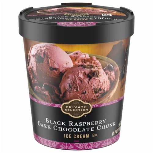 Private Selection, Ice Cream, Black Raspberry,Dark Chocolate Chunks