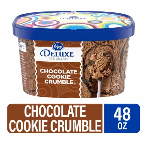 Kroger Deluxe Chocolate Cookie Crumble Ice Cream Tub