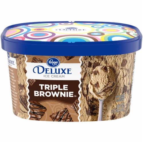 Kroger Deluxe Triple Brownie Ice Cream