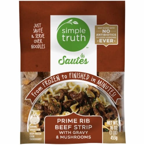 Simple Truth Sautes Prime Rib Strip With Gravy & Mushrooms  Meal