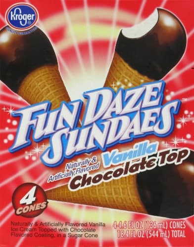 Kroger Fun Daze Sundaes Vanilla Chocolate Top