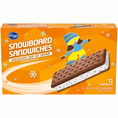 Kroger Chocolate Chip Ice Cream Snowboard Sandwiches