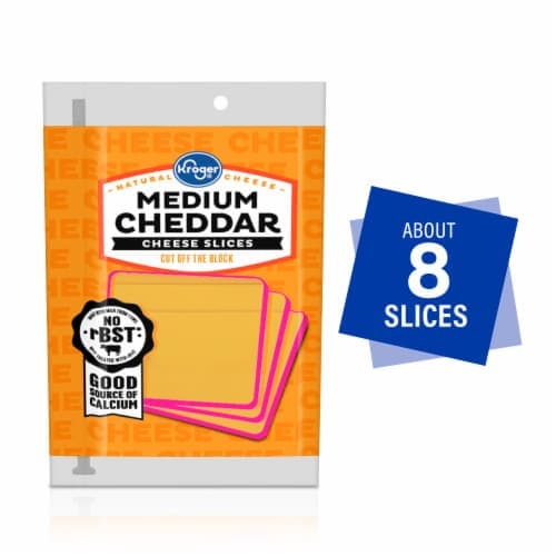 Kroger Medium Cheddar Sliced Cheese