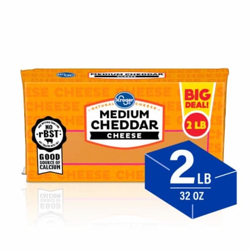 Kroger Medium Cheddar Block Cheese Big Deal!