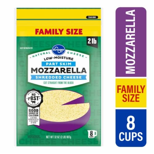 Kroger Low-Moisture Part-Skim Mozzarella Shredded Cheese