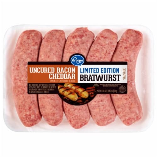 Kroger Uncured Bacon Cheddar Bratwurst