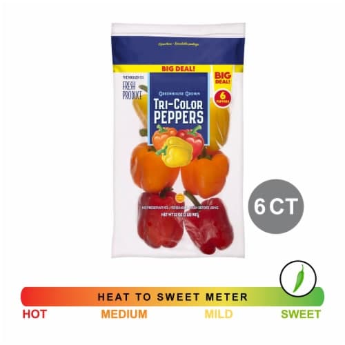 Greenhouse Grown Tri-Color Peppers