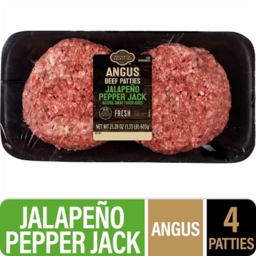 Private Selection Angus Beef Patties Jalapeno Pepper Jack