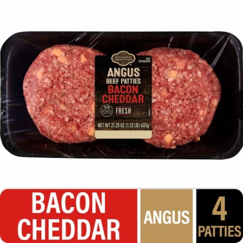 Private Selection Angus Beef Patties Bacon Cheddar