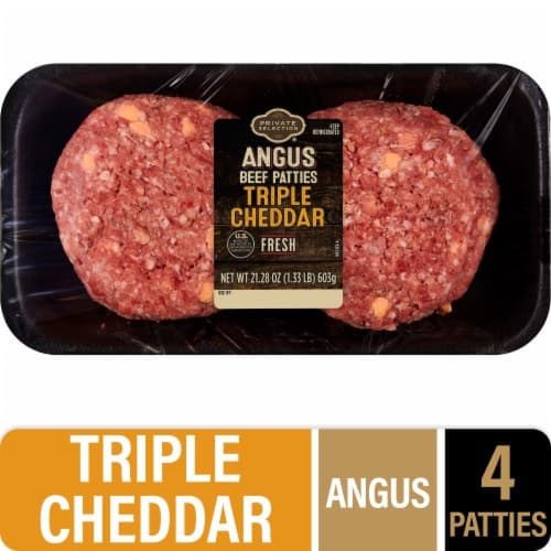 Private Selection. Angus Beef Patties Triple Cheddar