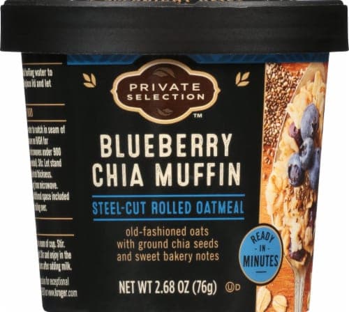 Private Selection Blueberry Chia Muffin Steel-Cut Rolled Oatmeal