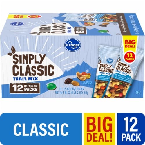 Kroger Simply Classic Trail Mix On-The-Go Packs Nuts