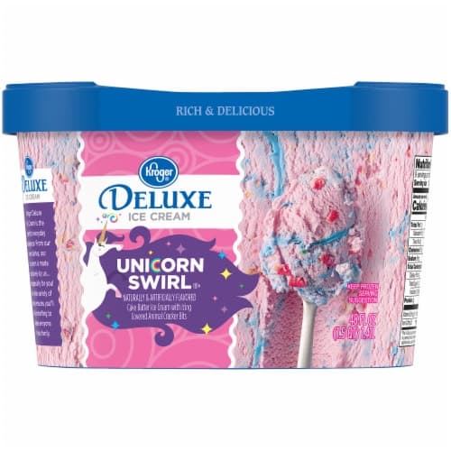 Kroger Deluxe Unicorn Swirl Ice Cream Tub