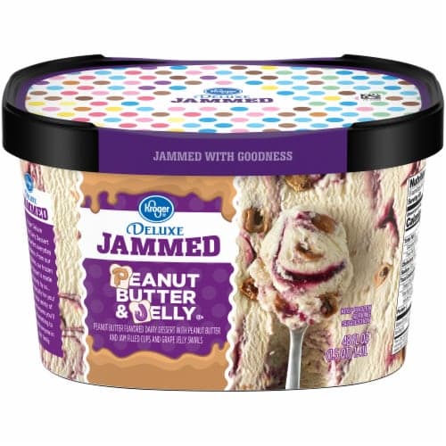 Kroger Deluxe Jammed Peanut Butter & Jelly Ice Cream