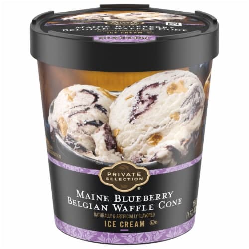 Private Selection Maine Blueberry Belgian Waffle Cone Ice Cream