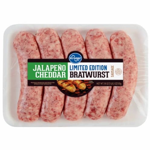 Kroger Limited Edition Jalapeno Cheddar Bratwurst Sausage