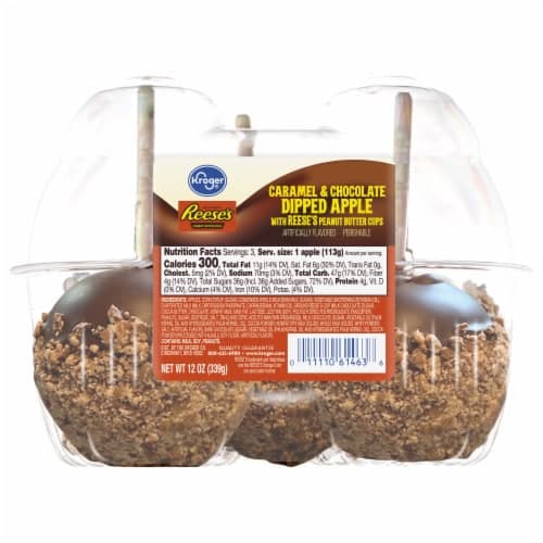 Kroger Caramel & Chocolate Dipped Apple With Reese'S Peanut Butter