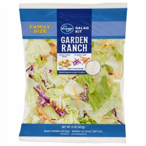 Kroger Family Size Garden Ranch Salad Kit