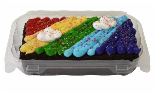 Kroger Chocolate Bar Cake With Rainbow Buttercreme Icing