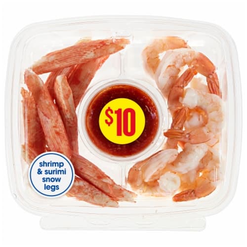Kroger Shrimp & Surimi Snow Legs Bowl With Cocktail Sauce