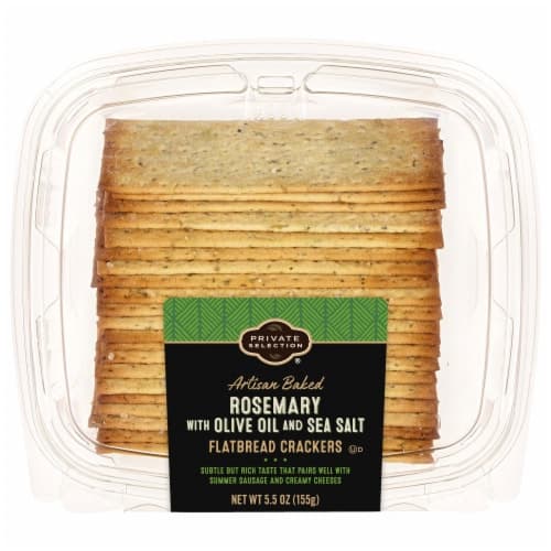 Private Selection Artisan Baked Rosemary With Olive Oil And Sea Salt Flatbread Crackers
