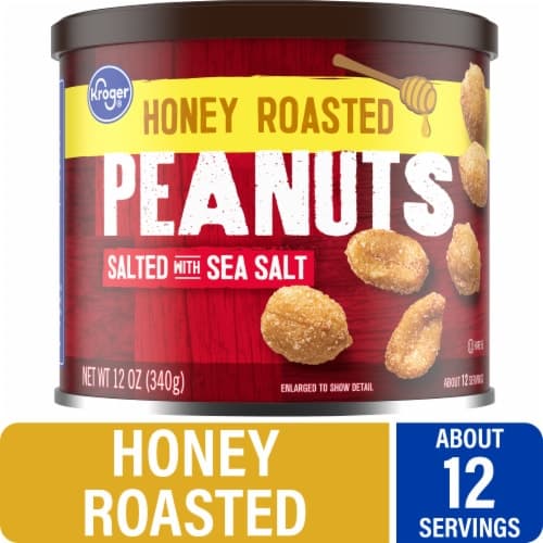 Kroger Salted With Sea Salt Honey Roasted Peanuts