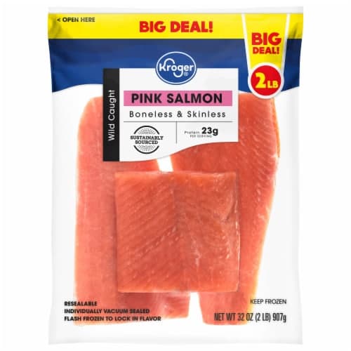 Kroger  Wild Caught Pink Salmon Fillets Big Deal!