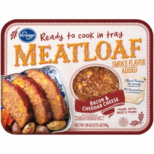 Kroger Ready To Cook Bacon & Cheddar Cheese Meatloaf