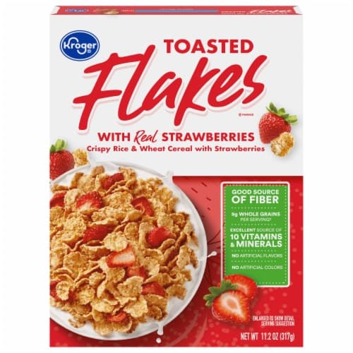 Kroger Toasted Flakes With Strawberries Cereal