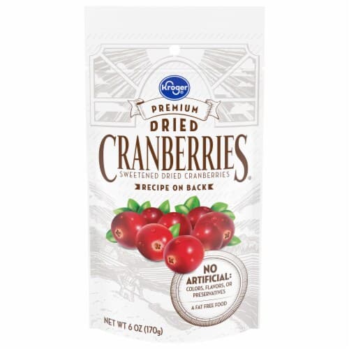 Kroger Premium Sweetened Dried Cranberries Bag