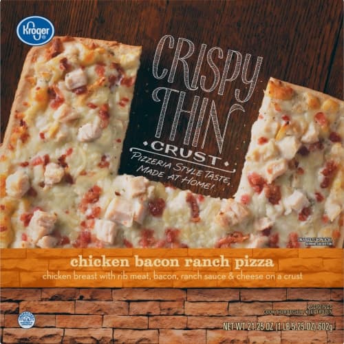 Kroger Chicken Bacon Ranch Crispy Thin Crust  Pizza